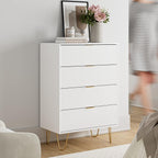 Chest of 4 Drawers for Bedroom 60x34x91CM Wood