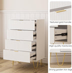 Chest of 4 Drawers for Bedroom 60x34x91CM Wood