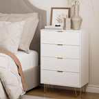 Chest of 4 Drawers for Bedroom 60x34x91CM Wood