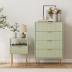 Chest of 4 Drawers for Bedroom 60x34x91CM Wood
