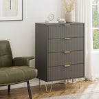Chest of 4 Drawers for Bedroom 60x34x91CM Wood