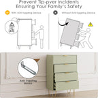 Chest of 4 Drawers for Bedroom 60x34x91CM Wood