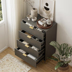 Chest of 4 Drawers for Bedroom 60x34x91CM Wood
