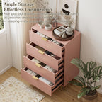 Chest of 4 Drawers for Bedroom 60x34x91CM Wood