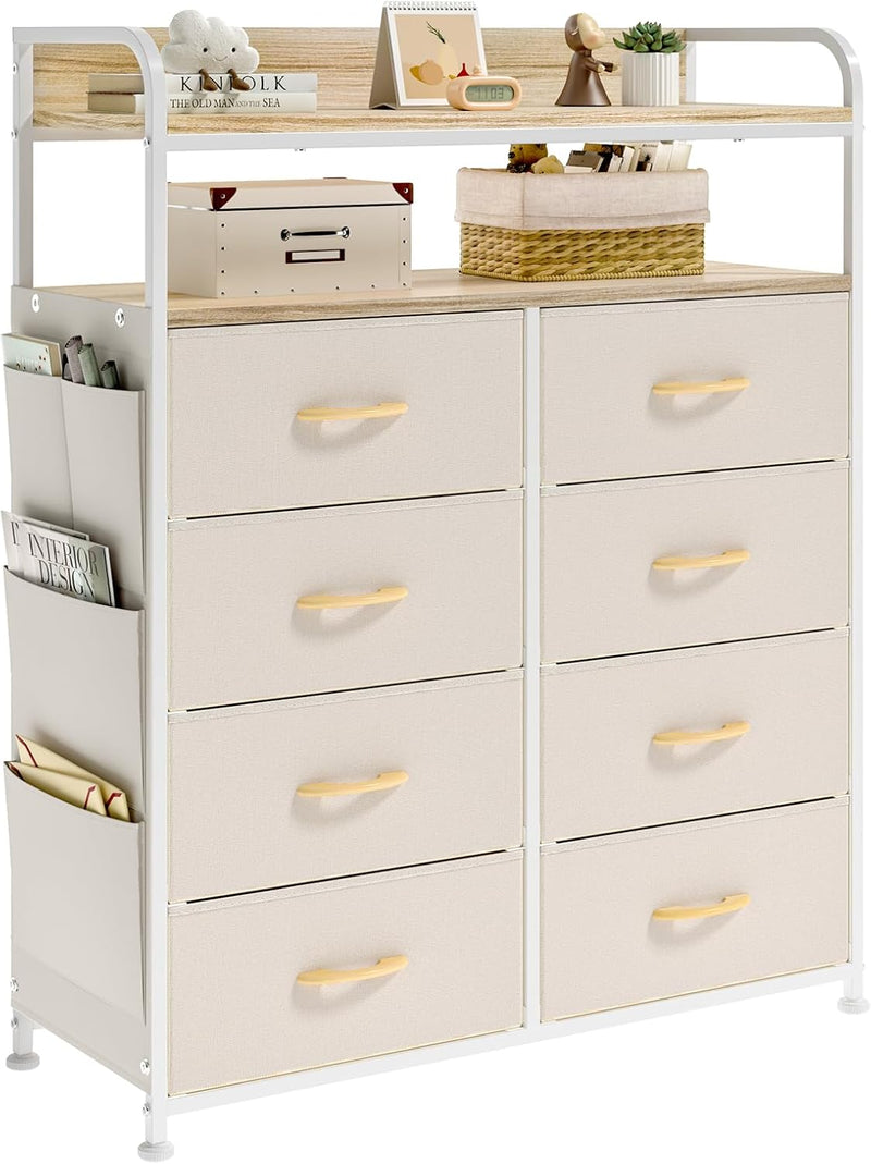 Chest of Drawer Bedroom Dresser with 8 Fabric