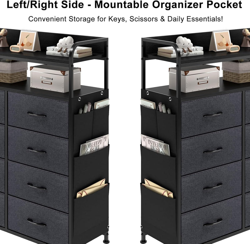 Chest of Drawer Bedroom Dresser with 8 Fabric