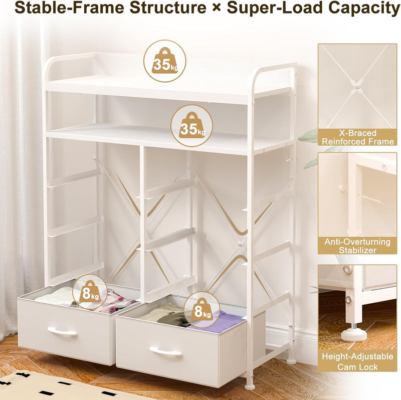Chest of Drawer Bedroom Dresser with 8 Fabric