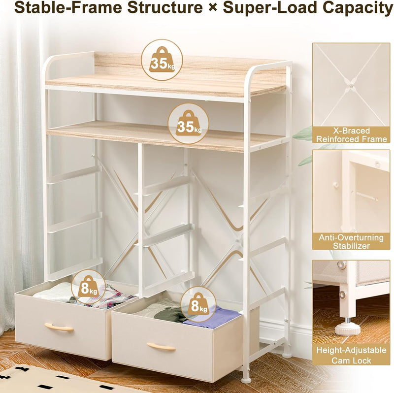Chest of Drawer Bedroom Dresser with 8 Fabric