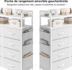 Chest of Drawer Bedroom Dresser with 8 Fabric