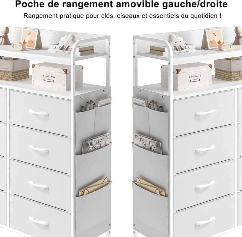 Chest of Drawer Bedroom Dresser with 8 Fabric