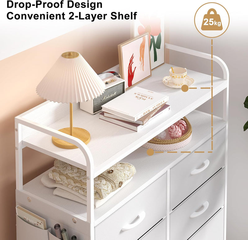 Chest of Drawer Bedroom Dresser with 8 Fabric