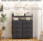 Chest of Drawer Bedroom Dresser with 8 Fabric