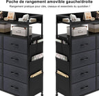 Chest of Drawer Bedroom Dresser with 8 Fabric