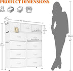Chest of Drawer with 11 Drawers Modern Bedroom