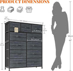Chest of Drawer with 11 Drawers Modern Bedroom