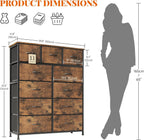 Chest of Drawer with 11 Drawers Modern Bedroom