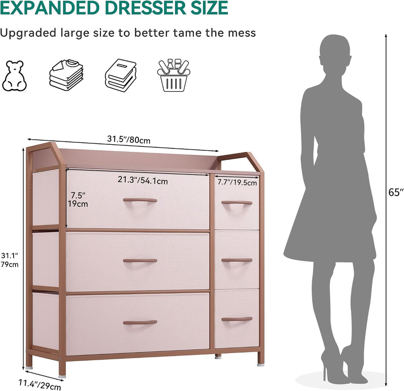 Chest of Drawer with 6 Drawers for Bedroom