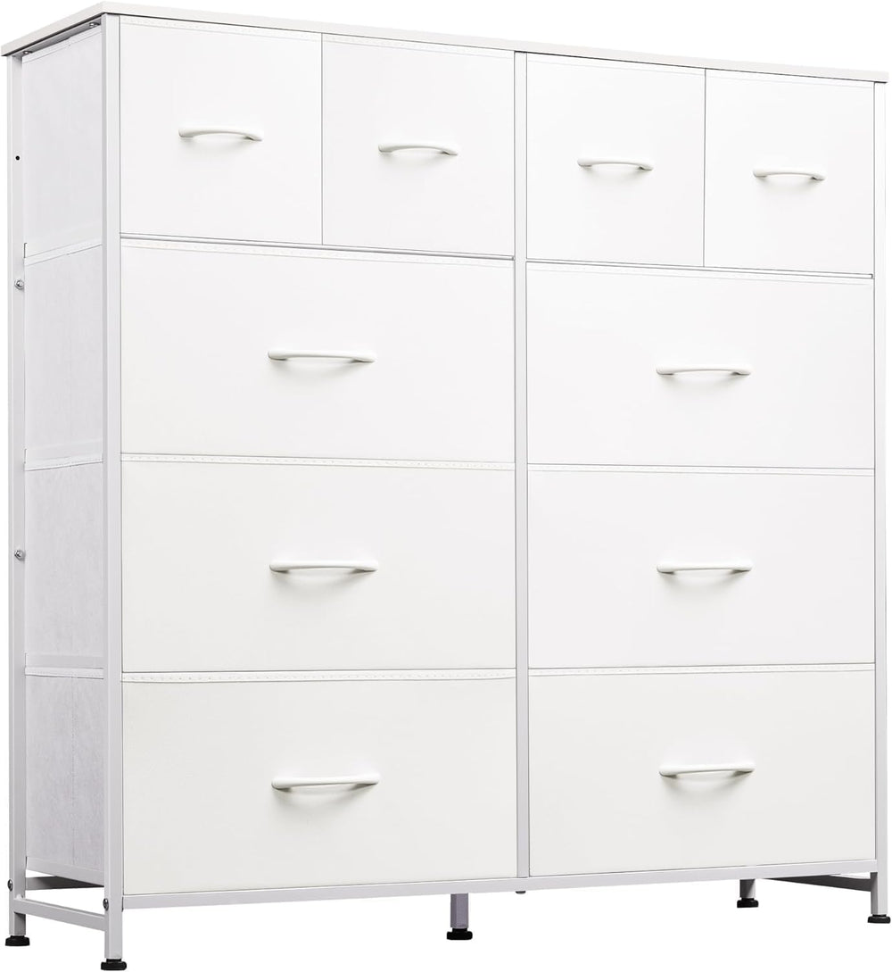Tall Chest of Drawers 10 Large Fabric Dresser