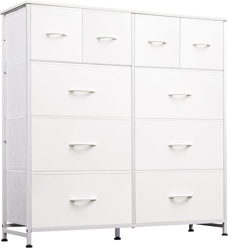 Tall Chest of Drawers 10 Large Fabric Dresser