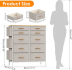 Chest of Drawers 10 Fabric with Side Pockets