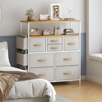 Chest of Drawers 10 Fabric with Side Pockets