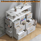 Chest of Drawers 10 Fabric with Side Pockets