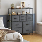 Chest of Drawers 10 Fabric with Side Pockets