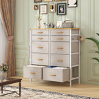 Chest of Drawers 10 Fabric with Side Pockets