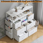 Chest of Drawers 10 Fabric with Side Pockets