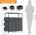 Chest of Drawers 10 Fabric with Side Pockets