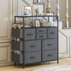 Chest of Drawers 10 Fabric with Side Pockets