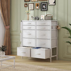Chest of Drawers 10 Fabric with Side Pockets