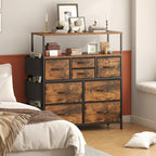 Chest of Drawers 10 Fabric with Side Pockets