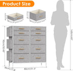 Chest of Drawers 10 Fabric with Side Pockets