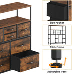 Chest of Drawers 10 Fabric with Side Pockets