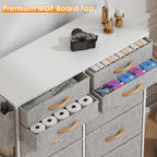 Chest of Drawers 10 Fabric with Side Pockets