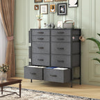 Chest of Drawers 10 Fabric with Side Pockets