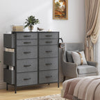 Chest of Drawers 10 Fabric with Side Pockets