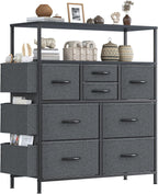 Chest of Drawers 10 Fabric with Side Pockets