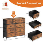 Chest of Drawers Dresser for Bedroom with 10