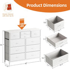 Chest of Drawers Dresser for Bedroom with 10