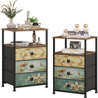 Chest of Drawers 2 Sets Bedside Table