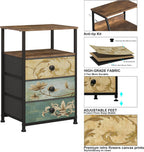Chest of Drawers 2 Sets Bedside Table