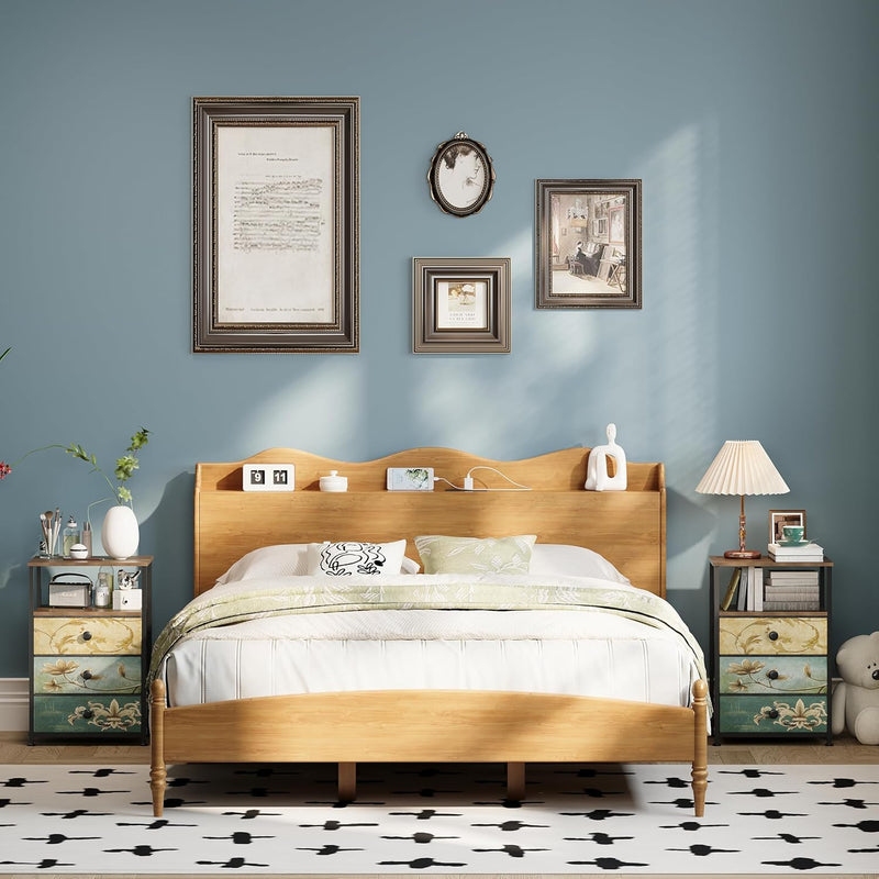 Chest of Drawers 2 Sets Bedside Table