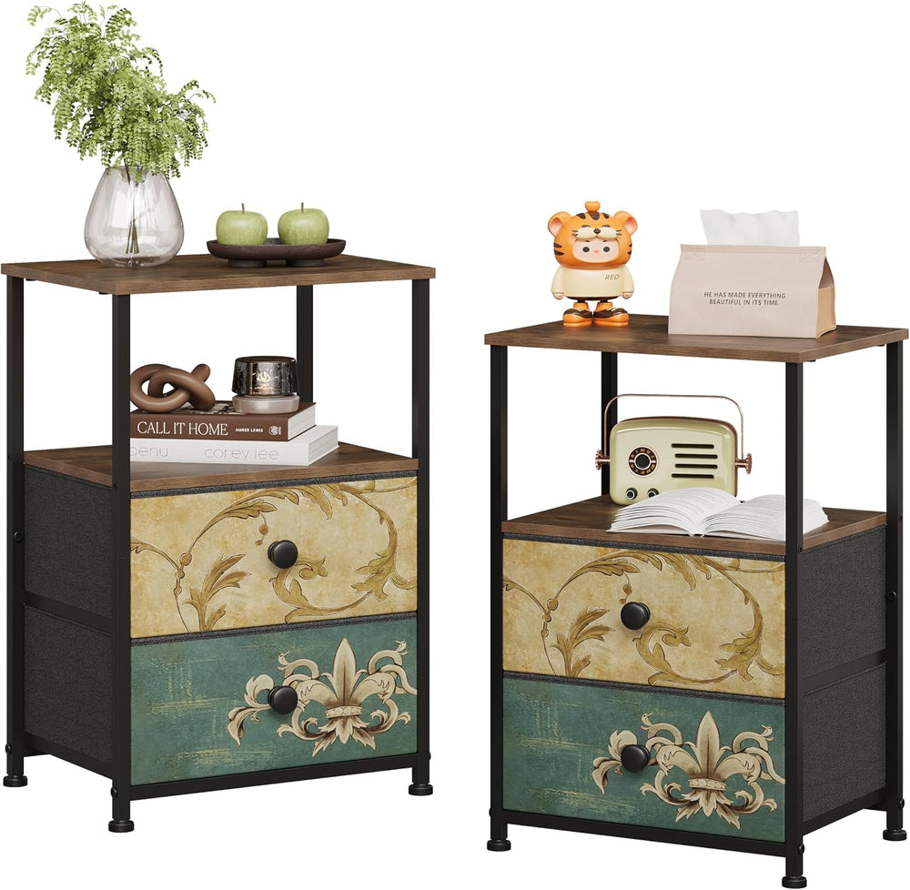 Chest of Drawers 2 Sets Bedside Table