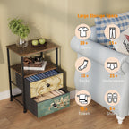 Chest of Drawers 2 Sets Bedside Table