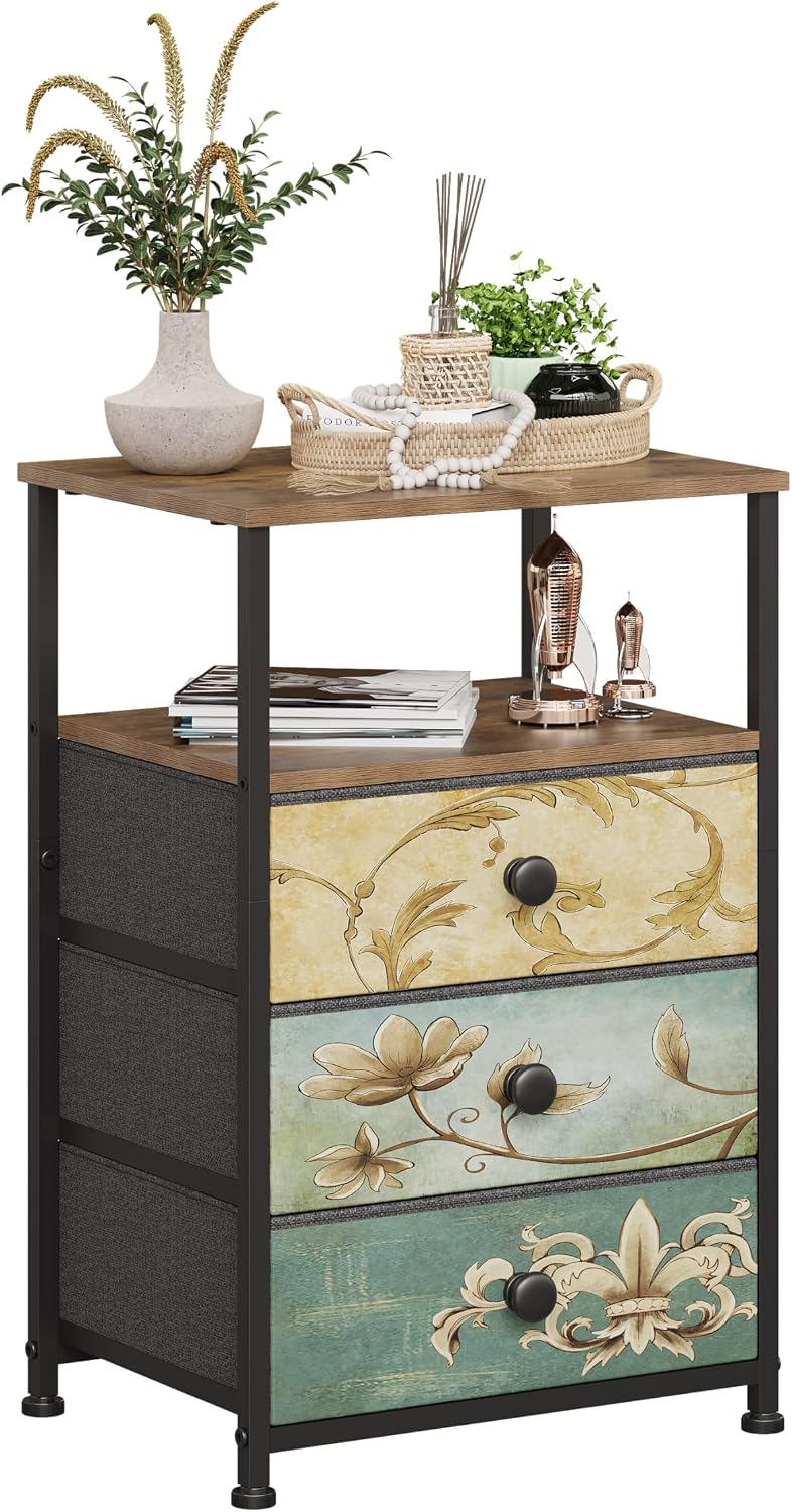 Chest of Drawers 2 Sets Bedside Table