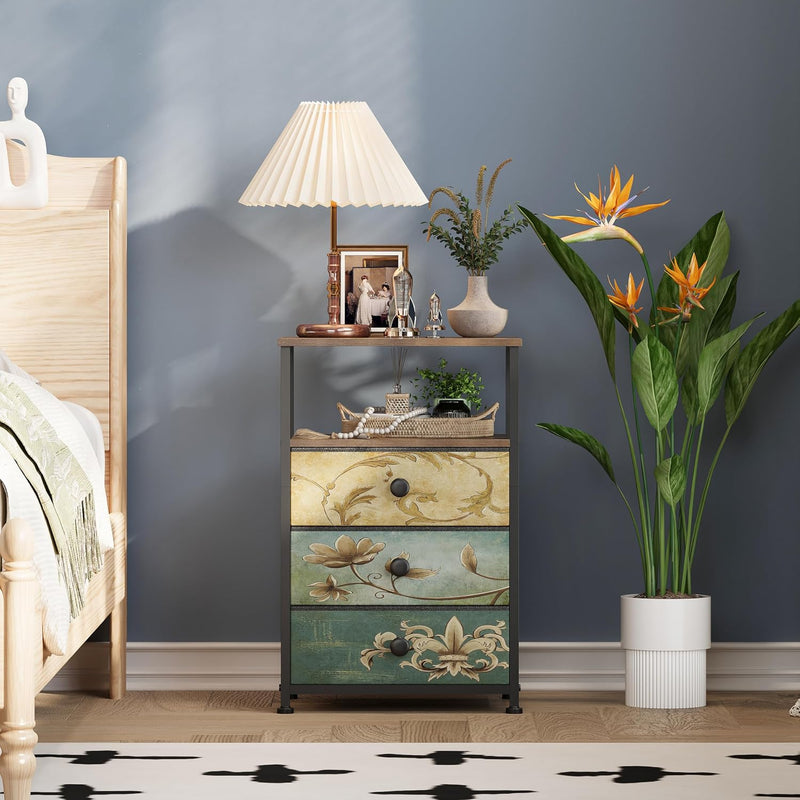 Chest of Drawers 2 Sets Bedside Table