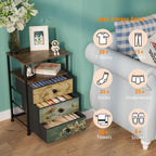 Chest of Drawers 2 Sets Bedside Table