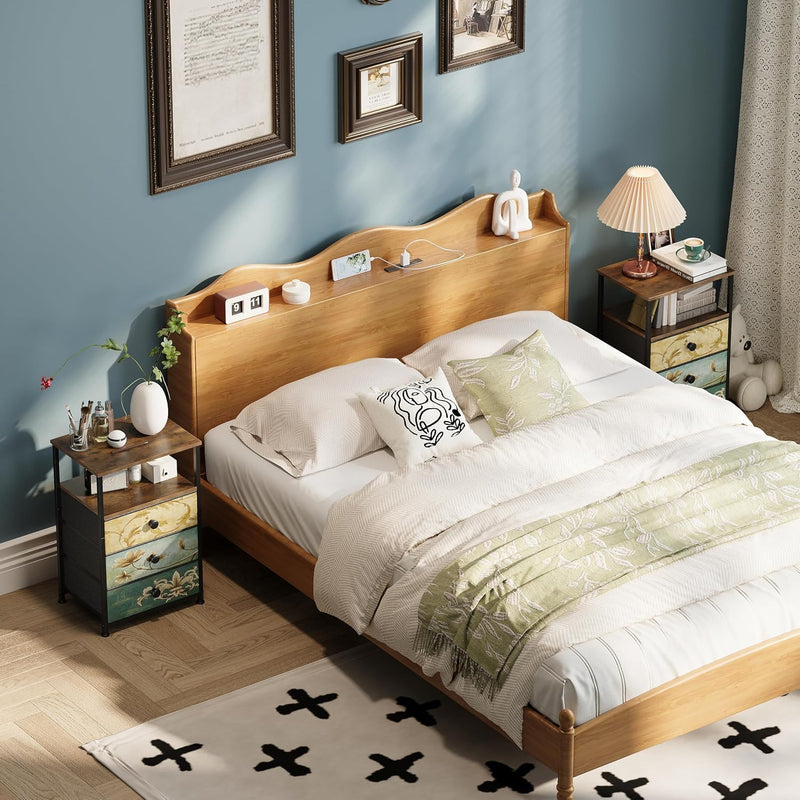 Chest of Drawers 2 Sets Bedside Table